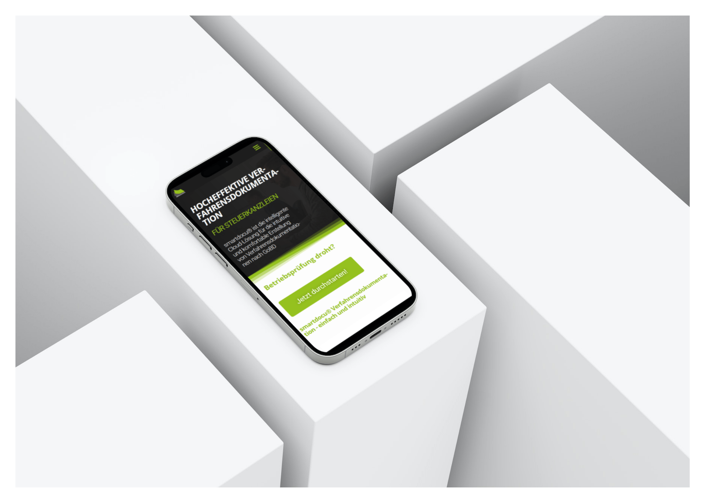 Mobile Website-Ansicht