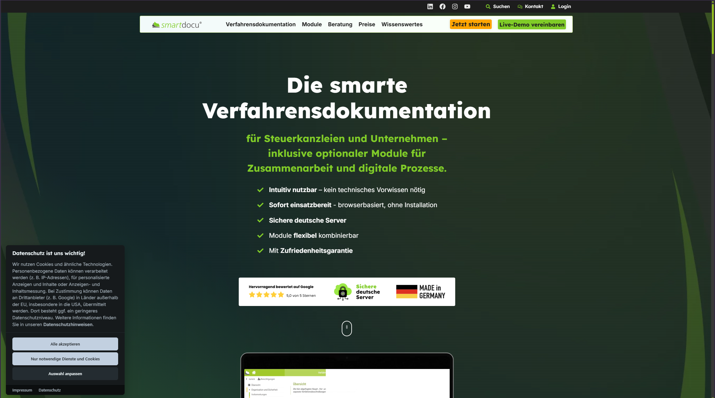 Website-Referenz auf Desktop und Smartphone